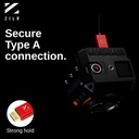 ZILR 8Kp60 50cm / 19.7" (Full to Right Angle Full) Hyper Thin High Speed HDMI Secure Cable with Ethernet 