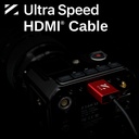 ZILR 8Kp60 50cm / 19.7" (Full to Right Angle Full) Hyper Thin High Speed HDMI Secure Cable with Ethernet 