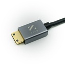 ZILR 4Kp60 50cm /17.7" (Full to Mini) Hyper Thin Ultra High Speed HDMI Secure Cable Mini Connector