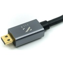 ZILR 4Kp60 50cm /17.7" (Full to Micro) Hyper Thin Ultra High Speed HDMI Secure Cable Micro Connector