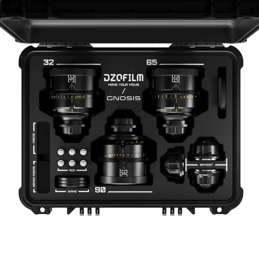 [DZO-G28K3LPLI] DZOFILM Gnosis 3-Lens Kit (Macro 32/65/90 T2.8) imperial