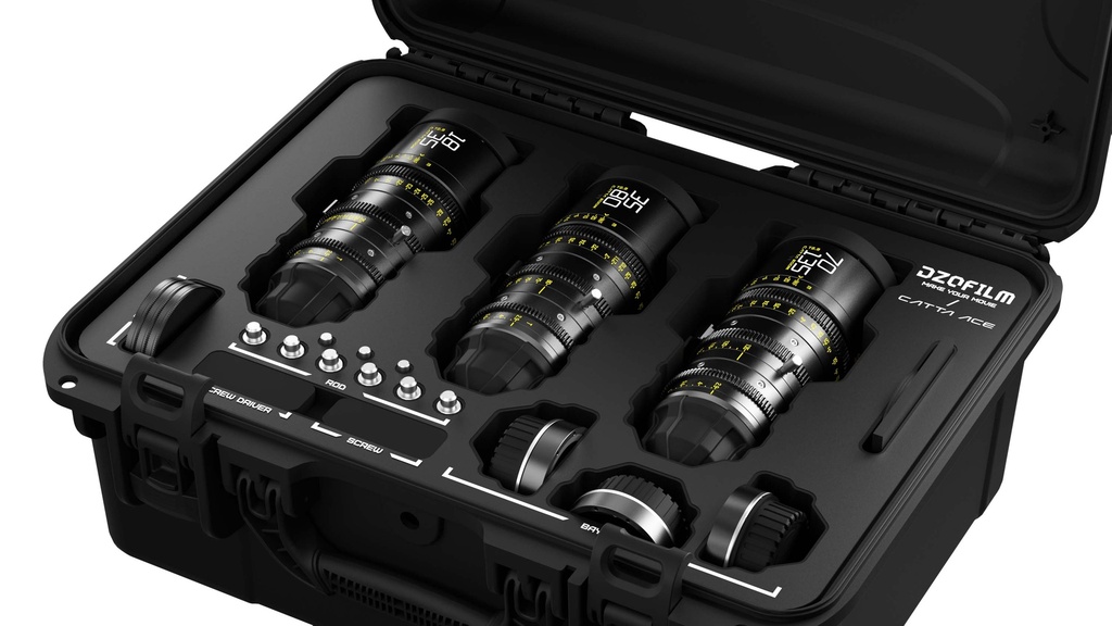 [DZO-FFCattaA3-BUNDLE] DZOFILM Catta Ace Zoom 3-Lens Kit (18-35/35-80/70-135 T2.9) Black