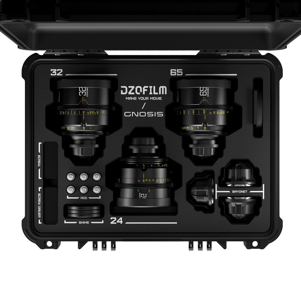[DZO-G28K3ALPLM] DZOFILM Gnosis 3-Lens Kit (Macro 24/32/65 T2.8) metric