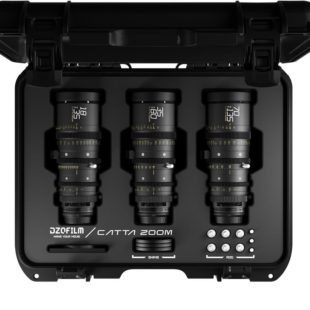 DZOFILM Catta Zoom 3-Lens Kit (18-35/35-80/70-135 T2.9) Black