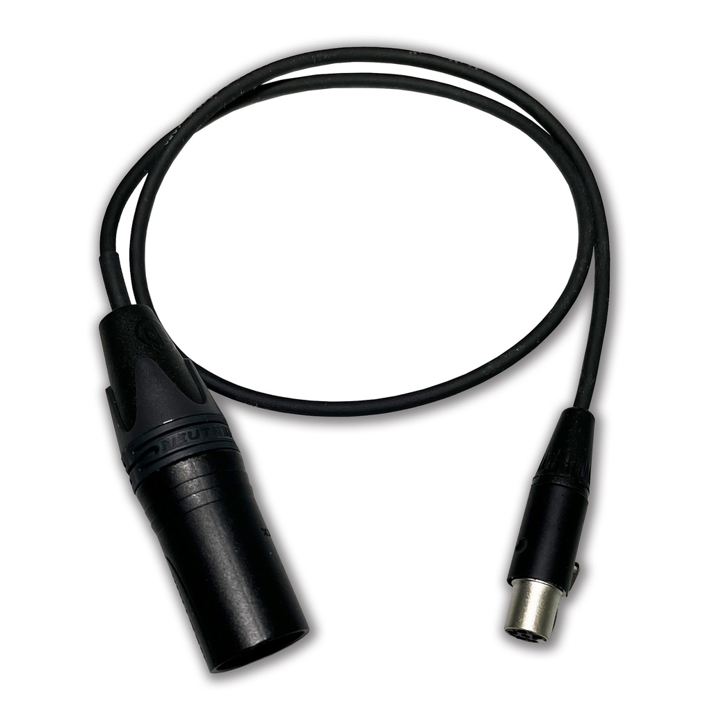 BEACHTEK 5-PIN FEMALE MINI XLR TO 5-pin XLR male