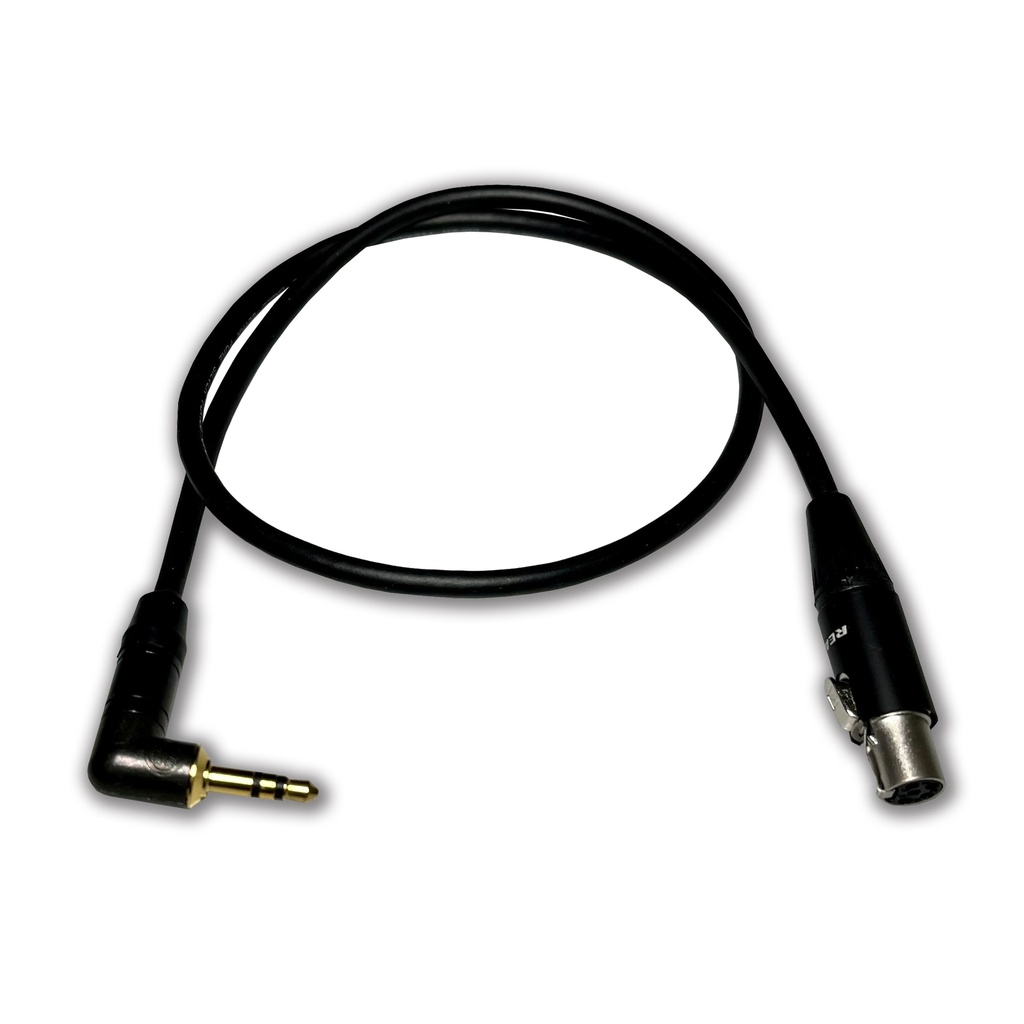 BEACHTEK 5-PIN FEMALE MINI XLR TO 3.5mm TRS RIGHT-ANGLE PLUG