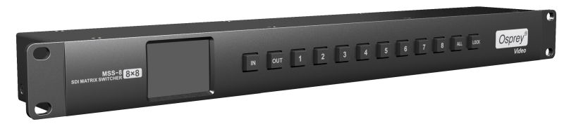 OSPREY MSS-8 - Matrix Switcher 3G SDI 8x8 Rackmount