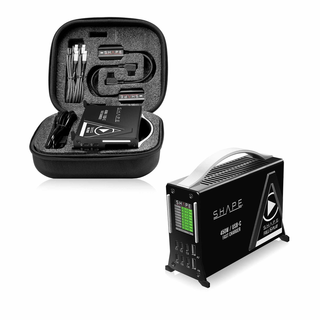 [SHFCFBK] SHAPE 450W USB-C Fast Charger Kit for Gold Mount/V-Mount/B-Mount Batteries