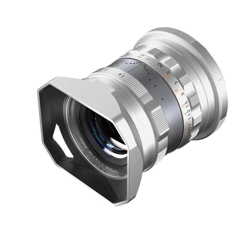 THYPOCH Full-frame Photography Lens Simera 28mm f1.4 for  Canon RF Mount - Silver