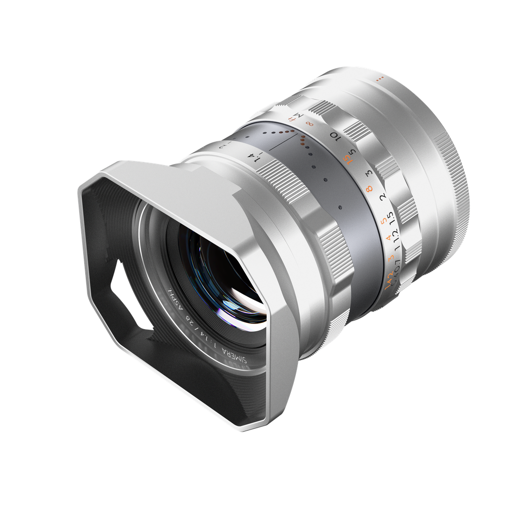 THYPOCH Full-frame Photography Lens Simera 28mm f1.4 for  Fujifilm X Mount - Silver