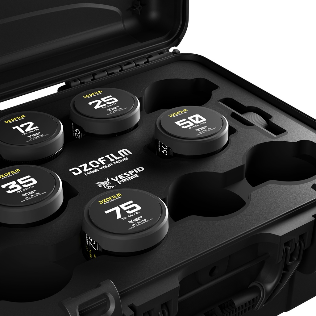 DZOFILM Vespid Prime 5-Lens Kit (12/25/35/50/75 T2.1) metric