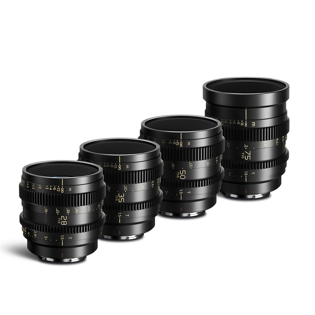 [TP-SC4P-E] THYPOCH Simera-C 4-Lens Kit 28/35/50/75mm T1.5 FF Prime Cine Lens (E Mount)
