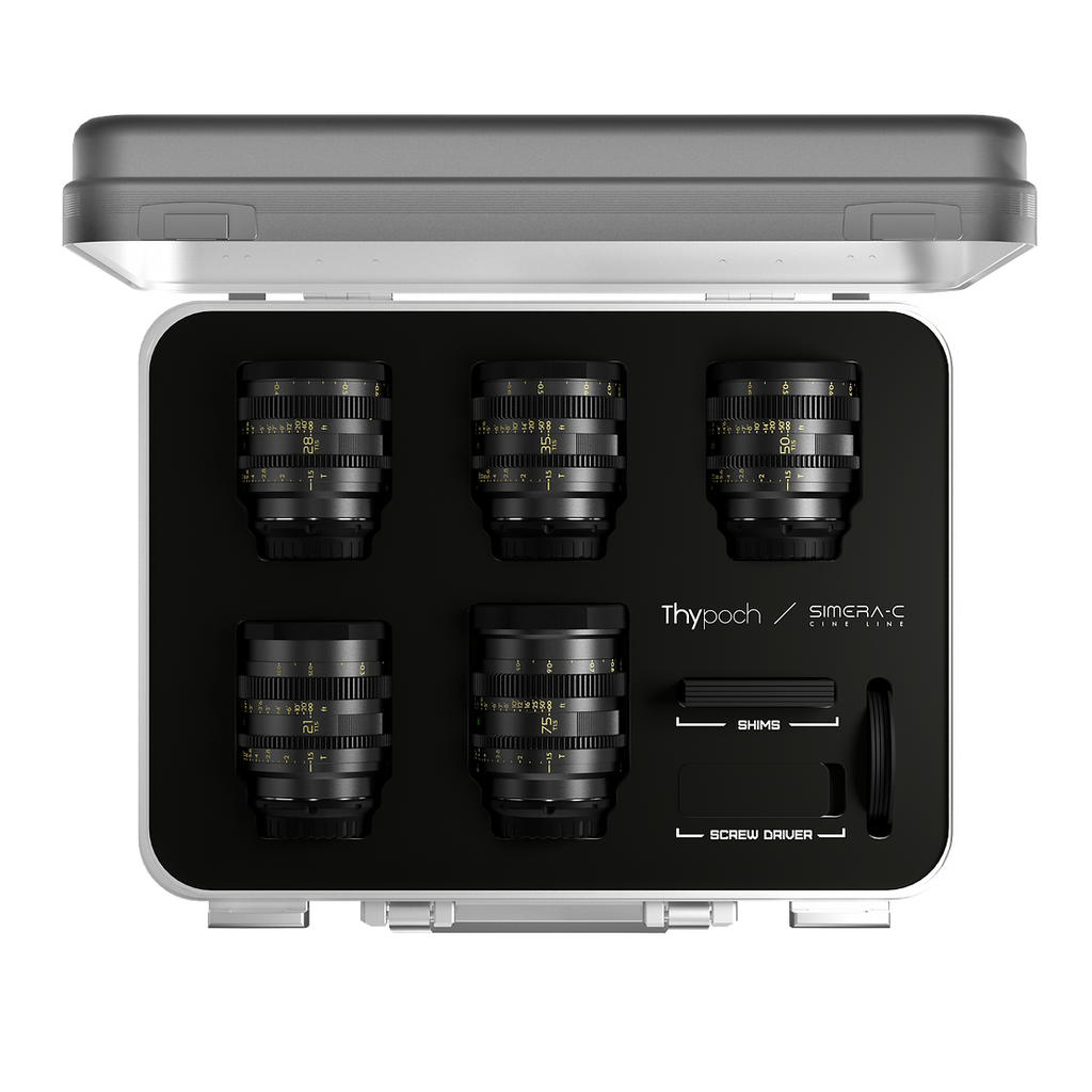 THYPOCH Simera-C 5-Lens Kit 21/28/35/50/75mm T1.5 FF Prime Cine Lens (M Mount)