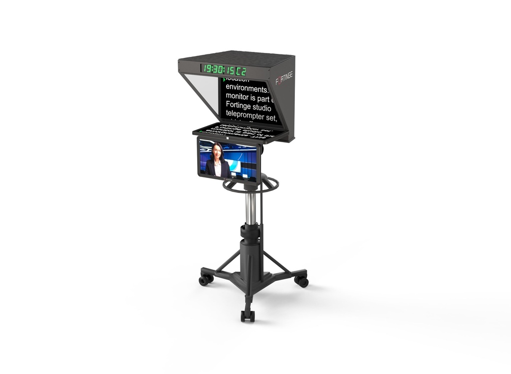 Fortinge 24" HIGH BRIGHTNESS STUDIO TELEPROMPTER with IP Input  for PTZ CAMERAS