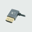 ZILR 4Kp60 50cm Hyper Thin High Speed HDMI Secure Right Angle Cable with Ethernet