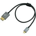 ZILR 4Kp60 50cm (Full to Micro) Hyper Thin Ultra High Speed HDMI Secure Cable Micro Connector