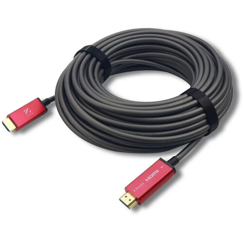 ZILR Cable Reel HDMI 8Kp60 20m (Directional Full to Full) Armored Fiber Optic Cable on Production Reel