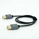 ZILR 4Kp60 1m / 3.3 ft (Full to Full) Hyper Thin High Speed HDMI Secure Cable with Ethernet