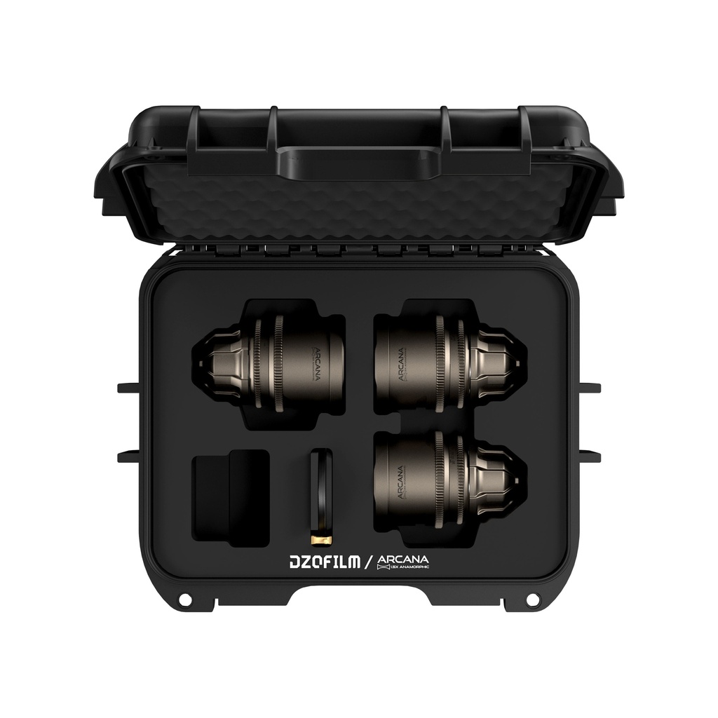 [DZO-ARBUN3PLM] DZOFILM Arcana Prime 32/45/75mm T2.1 Full-frame 1.5X Hybrid Anamorphic Prime 3-Lens Set PL mount (metrisch)