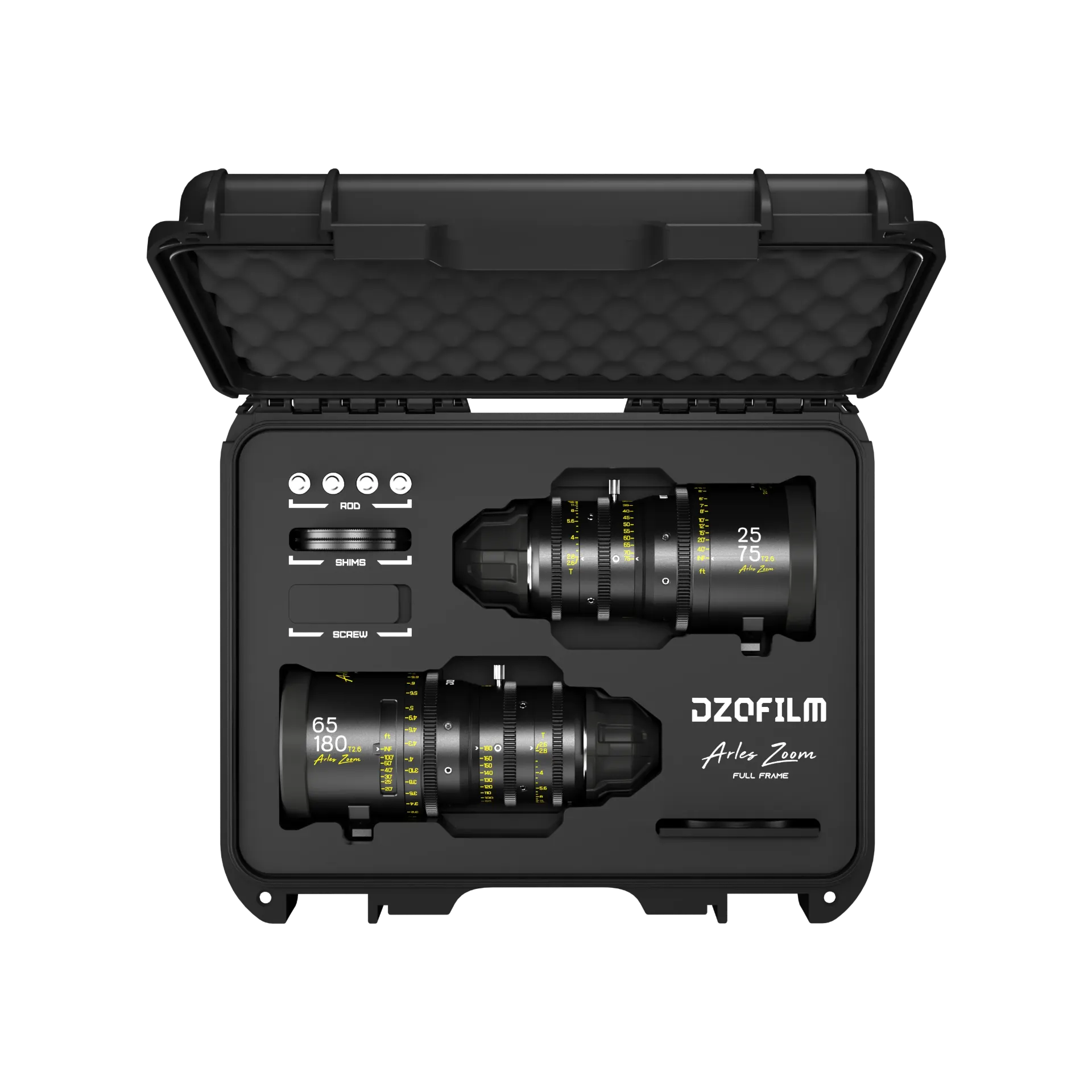 DZOFILM Arles Zoom 25-75mm und 65-180mm T2.6 Two-Lens Kit - Metric