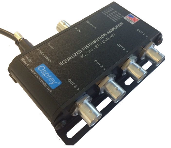 OSPREY SDAD-4 - Equalized 3G Distribution Amplifier with DVB-ASI