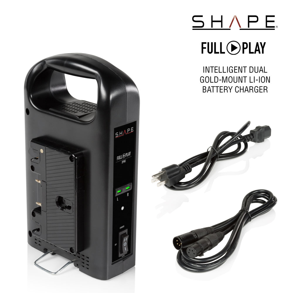 SHAPE Intelligent Dual Gold-Mount Lithium-Ion Battery Charger