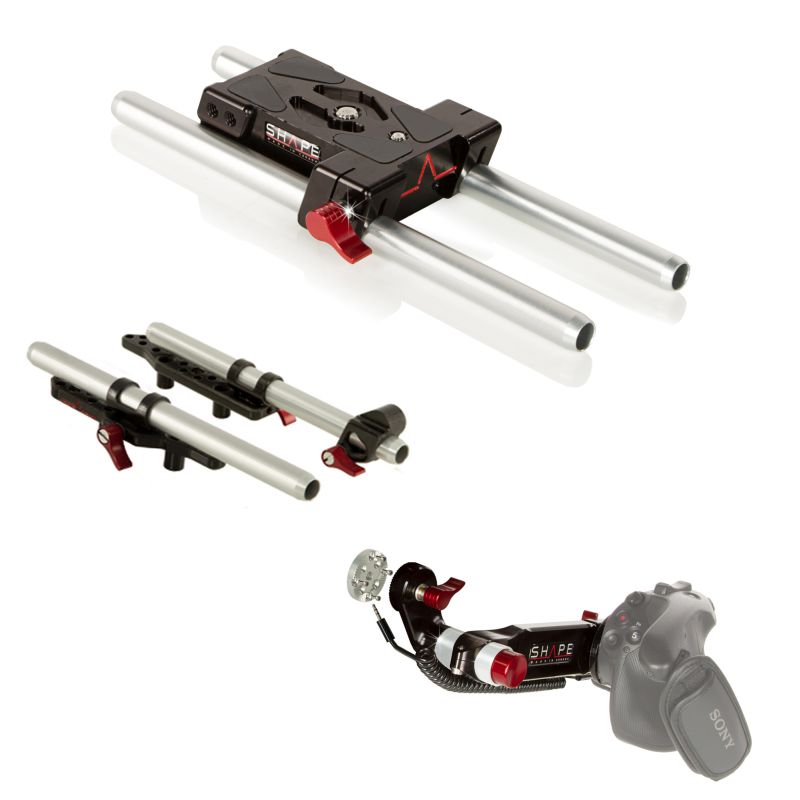 [SHFS5BASEKIT] SHAPE Sony FS5 Baseplate mit Top Plate und Remote Extension Handle