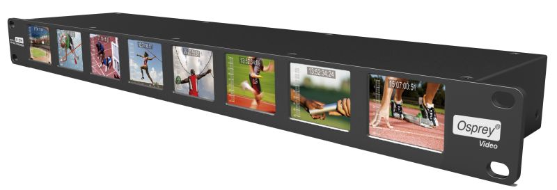 OSPREY MVS-8 Multiviewer 3G SDI with 8x 2" LCD 19" 1RU 