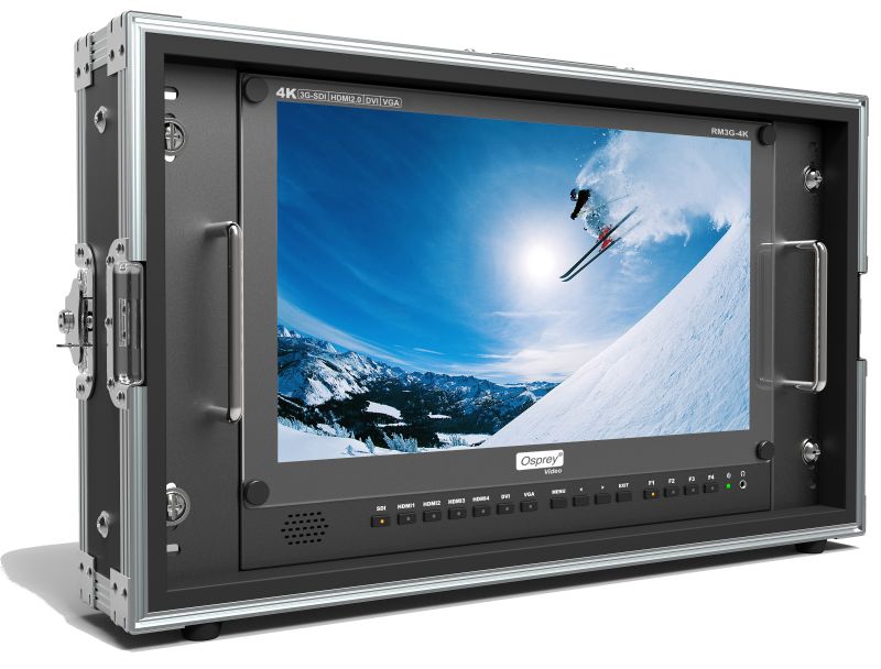 OSPREY RM3G-4K 15.6" 4K Monitor 3G SDI, HDMI 2.0, DVI, VGA 19"