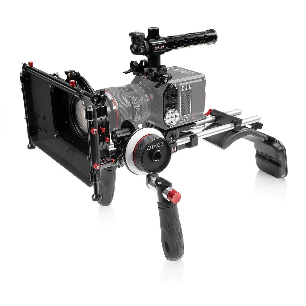 SHAPE RED Komodo shoulder mount with Matte Box and Follow Focus