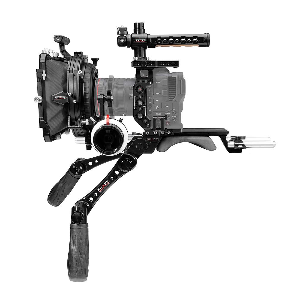 SHAPE Canon C70 baseplate, cage with handles, matte box, follow focus pro