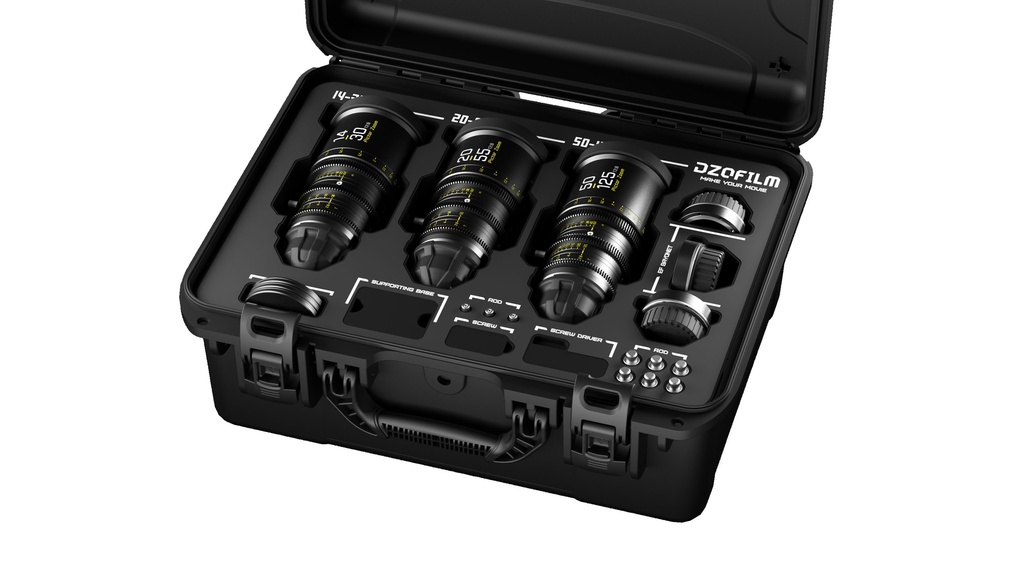 DZOFILM Pictor Zoom 3-Lens Kit (14-30/20-55/50-125 T2.8) Black