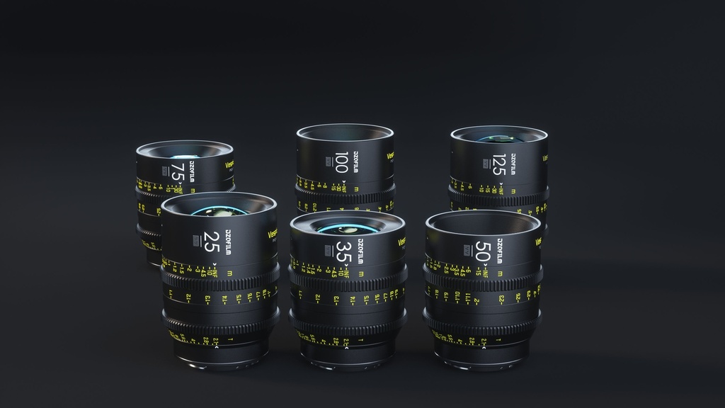 DZOFILM Vespid Prime 6-Lens Kit (25/35/50/75/100/125 T2.1) 