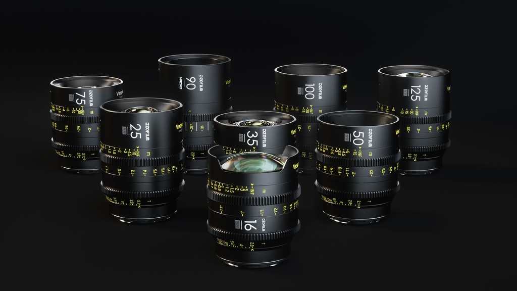 DZOFILM Vespid Prime 8-Lens Kit (16 T2.8 + 25/35/50/75/100/125 T2.1 + Macro 90 T2.8) imperial