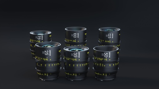 [DZO-V21A6PL] DZOFILM Vespid Prime 6-Lens Kit (25/35/50/75/100/125 T2.1) 