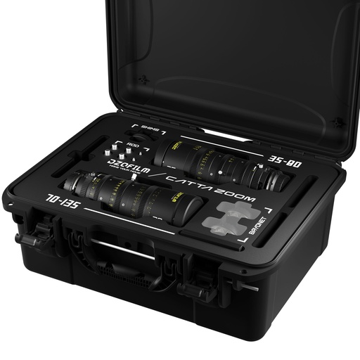 [DZO-FFCatta2E-BLK] DZOFILM Catta Zoom 2-Lens Kit (35-80/70-135 T2.9) Black