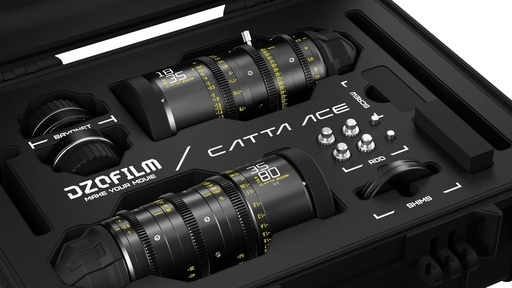[DZO-FFCattaA1-BUNDLE] DZOFILM Catta Ace Zoom 2-Lens Kit (18-35/35-80 T2.9) Black