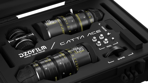 [DZO-FFCattaA2-BUNDLE] DZOFILM Catta Ace Zoom 2-Lens Kit (18-35/70-135 T2.9) Black