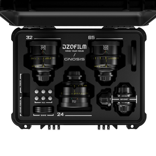[DZO-G28K3ALPLM] DZOFILM Gnosis 3-Lens Kit (Macro 24/32/65 T2.8) metric