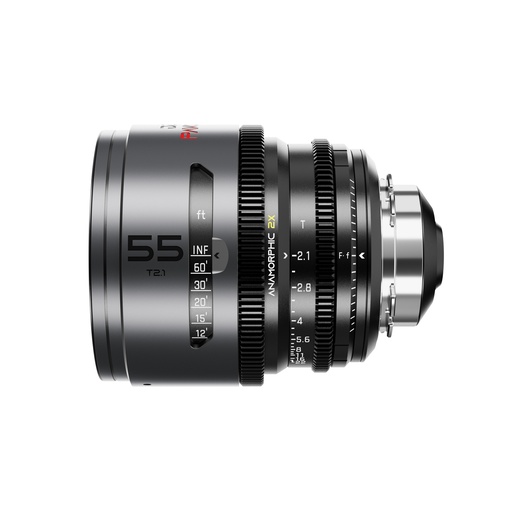 [DZO-PA5521PLIN] DZOFILM Pavo 2x Anamorphic 55mm T2.1 for PL/EF Mount (S35) imperial - Neutral Coating