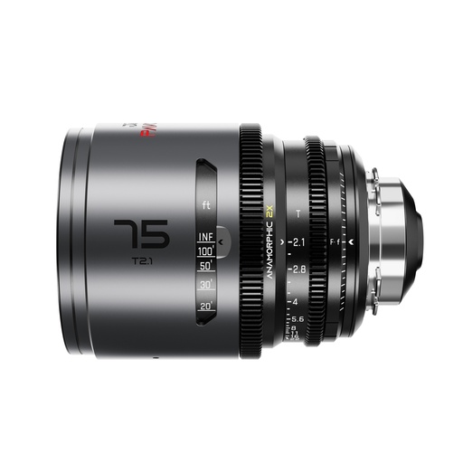[DZO-PA7521PLIN] DZOFILM Pavo 2x Anamorphic 75mm T2.1 for PL/EF Mount (S35) imperial - Neutral Coating