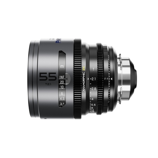 [DZO-PA5521PLMB] DZOFILM Pavo 2x Anamorphic 55mm T2.1 for PL/EF Mount (S35) metric - Blue Coating