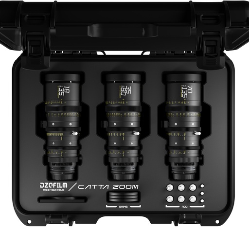 [DZO-FFCatta2E3-BLK] DZOFILM Catta Zoom 3-Lens Kit (18-35/35-80/70-135 T2.9) Black