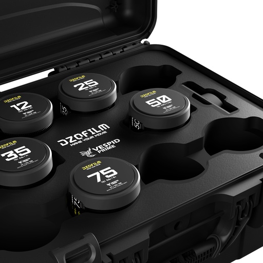 [DZO-VP5PL] DZOFILM Vespid Prime 5-Lens Kit (12/25/35/50/75 T2.1) metric