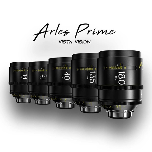 [DZO-SAP5B14IPL] DZOFILM Arles 5-Lens Kit 14/21/40/135/180mm FF/VV Prime Cine Lens for PL (imperial)
