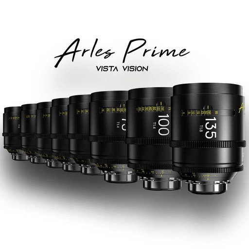 [DZO-SAP8IPL] DZOFILM Arles 8-Lens Kit 14/21/25/35/50/75/100/135mm FF/VV Prime Cine Lens for PL (imperial)