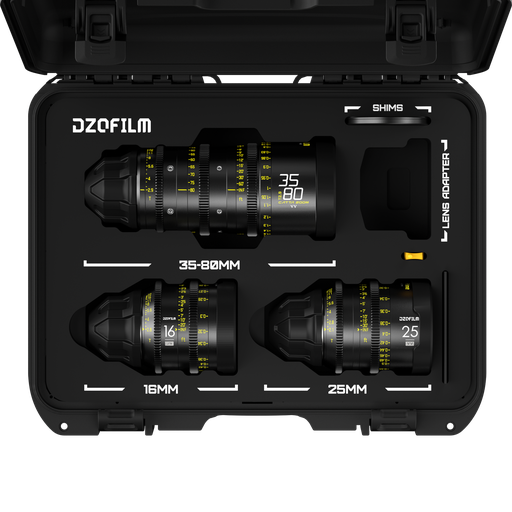 [DZO-EDU24] DZOFILM 3-Lens EDU Kit (Vespid16/25, Catta Ace 35-80)