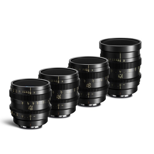 [TP-SC4P-E] THYPOCH Simera-C 4-Lens Kit 28/35/50/75mm T1.5 FF Prime Cine Lens (E Mount)