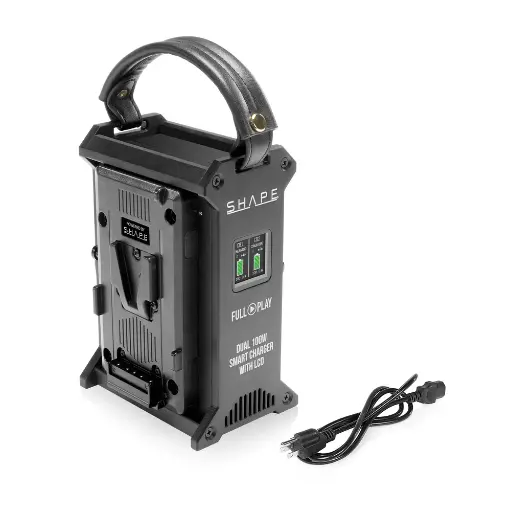 [SHV10PWC] SHAPE Full Play Dual V-MOUNT 100W Fast Charger with LCD