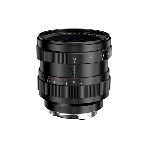 [TP-S75M-BLK] THYPOCH Full-frame Photography Lens Simera 75mm f1.4 for Leica M Mount - Black